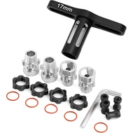 12 Millimeters to 17 mm hex adapter,1/10 Slash 4wd 2wd Wheel Hub Adapter,4 Aluminum piece12 mm hex a