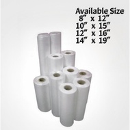Best Plastic food storage Bag Roll(1KG±/ROLL)–Transparent | 8"x12" to 14"x19" | SG
