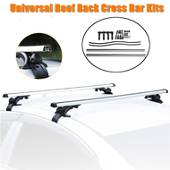 【จัดส่งตอนนี้】2 PCS Universal 120cm แร็คหลังคารถบาร์ข้ามสำหรับกระเป๋าเดินทาง Carrier Bike Rack Cargo