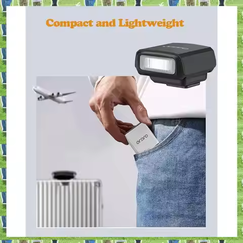 2025-ORDRO Camera Light Speedlite 3-Step Adjustable For Fuji Sony Nikon Canon Digital Film DSLR Came