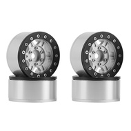 【VVL】-4PCS 1.55 Metal Beadlock Wheel Rims Hub for 1/10 RC Crawler Car D90 Jimny CC01 LC70 Axial 9006