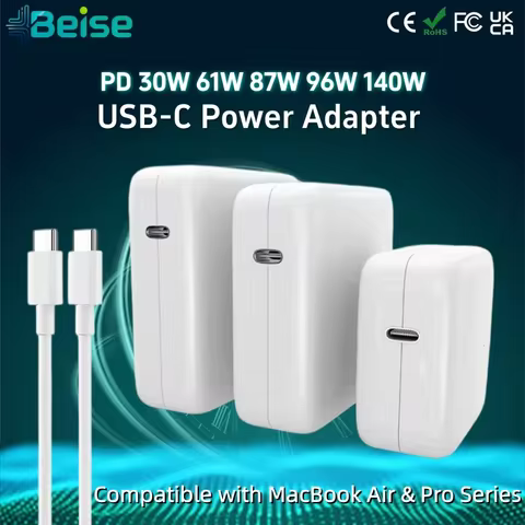 30W 61W 67W 70W 87W 96W 140W PD USB‑C Power Adapter Fast Charger Universal Laptop Charger Compatible