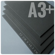 (10 Sheets) 1 mm Cardboard Board / No. 50 Size A3+ 32 cm X 48.3 cm Grey Board, HARD COVER, Gift Box 