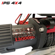 Electric Winch 4X4 13000lbs 12V Plasma Rope Heavy Duty Winch Ratio 150:1