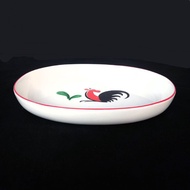 CERAMIC PLATE OVAL SERVING PLATE CHICKEN KOPIN KPZ-8 Md