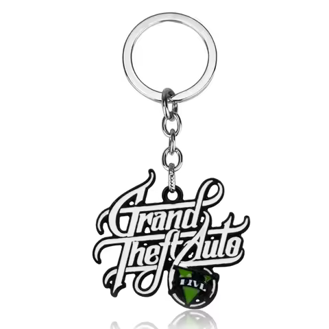 Grand Theft Auto 5 Keychain Hot PS4 GTA 5 Game Key Chain Enamel Metal Keyring chaveiros llaveros Key