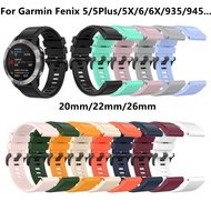 For Garmin Fenix 7 Pro/6/5 Strap Soft Silicone Band Garmin Instinct 2X/Fenix 6X/7X Pro/Descent MK2/1/D2/Forerunner 965/955/945/265/255 Sports Replacement Watchband For Garmin Fenix