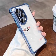 เคส Honor 400 Pro เคส Honor 400 Smiley เคสโทรศัพท์แบบใสเคลือบไฟฟ้าแบบหนา กันกระแทก