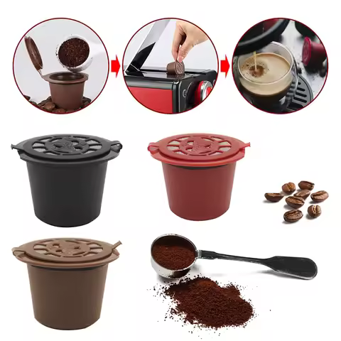 Reusable Coffee Capsule for Nespresso Machine with Stainless Filter Mesh icafilas Refill Espresso Po