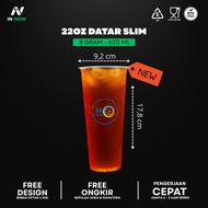 22oz Flat SLIM Cup Screen Printing 8 grams - IN NEW Brand - Free 4 Sided 1 Color Plastic Cup Sealer 