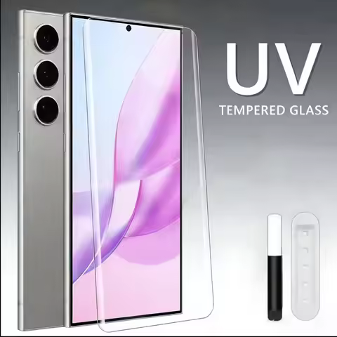 UV Full Liquid Glue Tempered Glass Protective Film For iphone Apple 12 13 14 15 Plus 17 16 Pro Max T