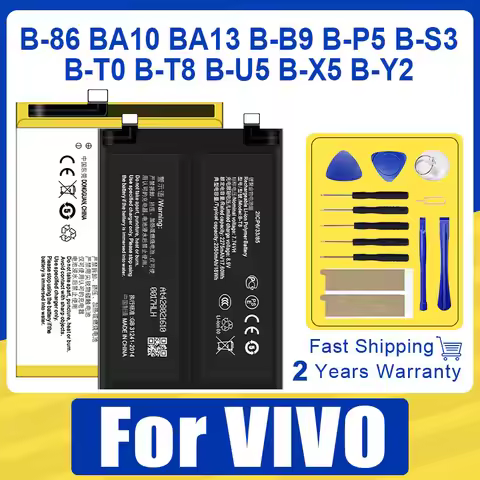 B-U5 B-T8 B-Y2 B-B9 BA13 BA10 Battery For VIVO V1Max V27E Y37 Y28 S16E Y17S Y76 Y76S X9i V5Plus X80 