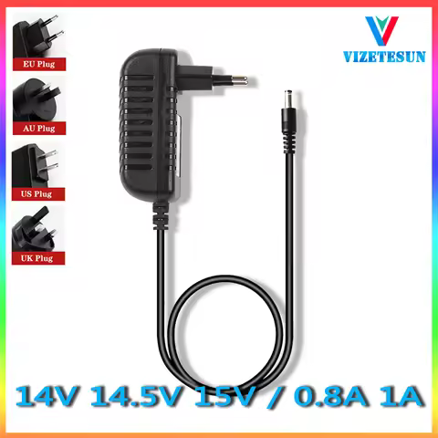14V 14.5V 15V 0.5A 0.8A 1A 2A Power Adapter 5.5*2.1MM DC Stabilized Power Cord