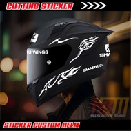 Shark Helmet Cutting Sticker/ Helmet Sticker