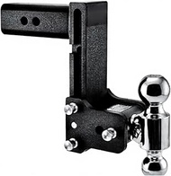 Adjustable Trailer Hitch Ball Mount compatible with 2.5" Receiver, Dual Ball (2" x 2-5/16"), 7" Drop