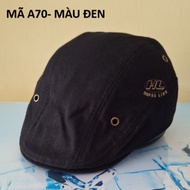 Fashion closed-tail Beret Men's Beret Hat, Beret Hat, Fashion Artist, Duckbill Hat (A70- Black)