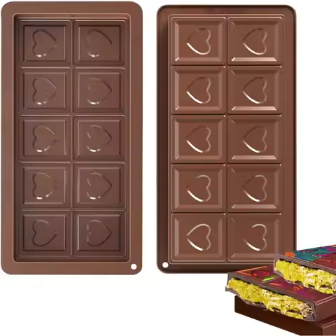 Chocolate Mold Deep Chocolate Moulds for DIY Baking Making Protein Bars Energy Bars and Reusable Sil