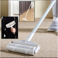 Long Pole Adjustable Handle Floor Dust Hair Remover Roller Sticky Lint Roller Dust Hair Cloth Pet Ra