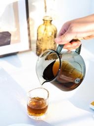 泰摩 冰瞳手沖濾杯 分享壺 家用咖啡壺咖啡器具套裝黛黑色 送濾紙