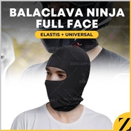 Masker Buff Ninja Full Face Balaclava Spandex Hitam Polos Motor Helm