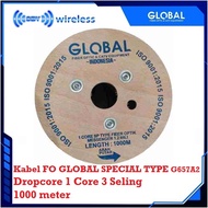 GLOBAL SPECIAL TYPE - G657A2 FTTH Dropcore Cable Drop core 1 core 3 Seling hasbelan 1000 meters fibe