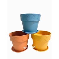 Flower Pot Colorful Pottery Pot/Succulent (Plastic)/Chassis Purchase Separately 12cm/17cm/20cm