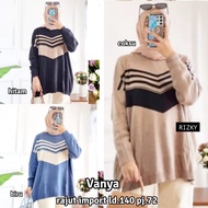 VANYA JUMBO TUNIK ATASAN WANITA RAJUT IMPORT LD 140CM