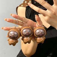 1/3pcs Face-Changing Bear Squeeze Keychain Toy, Funny Emotion Changing Stress Relief Key Ring, Ideal