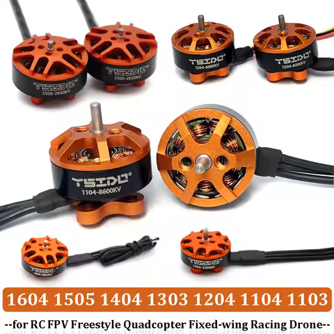 YSIDO 4PCS Brushless 1604 1505 1404 1303 1204 1104 1103 Motor for RC FPV Freestyle Quadcopter Fixed-