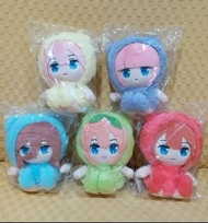 五等分的花嫁 五等分的新娘Loppi HMV限定毛絨公仔毛公仔 中野一花/二乃/三玖/四葉/五月一套 五等分之花嫁 日版