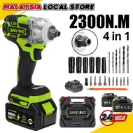 SANTINO  Brushless Impact Wrench  Screwdriver Drill 3-in-1 High Torque 1/2" Square Driver Cordless E