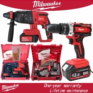 Milwaukee Set Cordless Hammer  Electric Drill Portable Impact Hammer Drill lmpact Screwdriver Drill 