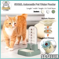 【SG Seller】500ML Dog Cat Auto Feeder  Pet Automatic Feeder  Drinker Food Water Dispenser Bowl Auto P