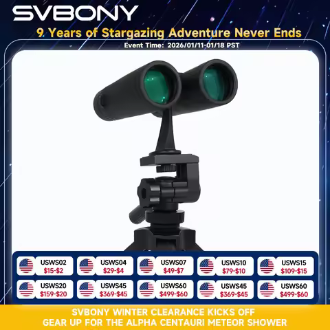 Svbony SV202 Upgraded Binoculars Wide Field of View ED 8x32/8X42/10X42mm Bak4 Prism IPX7 Waterproof 