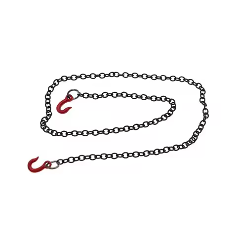 Mini Metal Trailer Chain with Tow Hook Decoration Accessories for 1/18 1/24 1/30 RC Car TRX4M SCX24