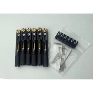 WK-1Set Headless Guitar Bridge 6 String Saddle Headless Guitar Bridge for Headless Guitar Accessorie