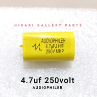 Kapasitor Audiophiler 4.7uf 250volt MKP 47uf 250v Audiophiller BAGUS