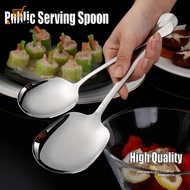 Kitchen Thicken Dinner Dish Public Spoon/ Stainless Steel Serving Spoon with Square Head/ Distributing Spoon Buffet Serving Spoon