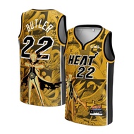[ORIGINAL] Jimmy Butler Miami Heat Jersey #22 CUSTOM ORANGE NARUTO ANIME - Swingman Basketball T-Shi