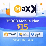 M1 Maxx 750GB Data Plan – $15 / 30 Days | Mobile Top Up