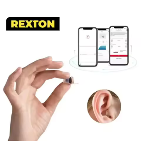 Rexton Inox Super Discreet CIC Sound Amplifier – App-Adjustable for Mild to Moderate Hearing Loss