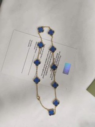 Van Cleef & Arpels梵克雅寶 Alhambra四葉幸運系列 十花項鏈 女款 藍色