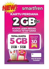 (Siap Pakai) 5GB Kartu Perdana Smartfren SP Uns 2gb Plus 3gb
