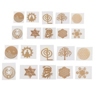 flgo 10Pcs Set Metal Energy Decor Sticker Flower Of Life Children s Day Gifts 7 Chakra Copper Energy