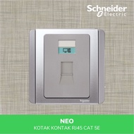 Neo Socket Data 1 Gang RJ45 Cat5e Grey Silver E3031RJ5_GS