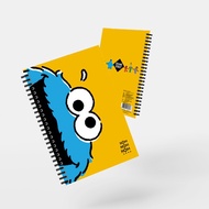 Bundanjai (notebook) SST4-A5 Ring-Bound notebook: Cookie Monster Wire-bond A5 notebook (WBA5-NB-YE-4