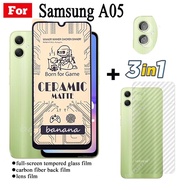 3ใน1 Samsung A05เซรามิกเคลือบกระจกนิรภัยสำหรับ Samsung 05 A0 5 A05S ปกป้องหน้าจอ A04 A14 A04E A04S