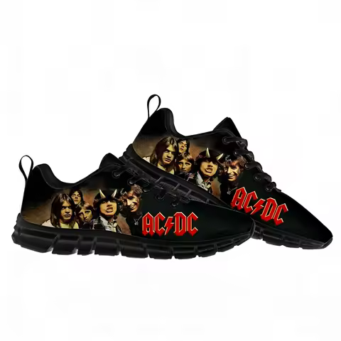 A-AC Rock Band D-DC Sports Shoes Mens Womens Teenager Breathable Lace-up Sneakers Casual Custom Made