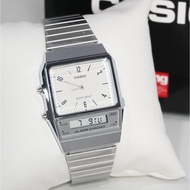 Casio AQ-800E-7A2 Vintage Design Analog Digital White Silver Quartz Unisex Watch
