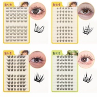 10 Rows Glue Free Cluster Lashes Spike Individual Lashes No Glue Needed C Curl Crisscross False Eyel